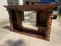 Huge Hutch Bookshelf Cabinet Lighted Solid Wood 76x14x46 in Kingwood, Texas