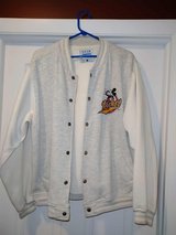 Mens Lrg 2 Tone Gray Varsity style sweatshirt jacket in Wheaton, Illinois