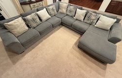 Spacious Sectional Sofa with Chaise – Dark Grey – Great Condition in Batavia, Illinois