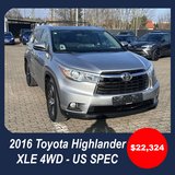 2016 Toyota Highlander XLE 4WD - US SPEC in Clarksville, Tennessee