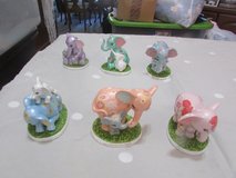 6 Elephants made by the Hamilton Collection in St. Charles, Illinois