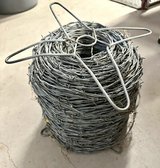 Roll of barbed wire in Yucca Valley, California