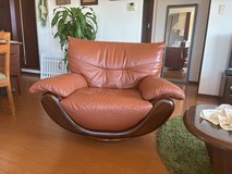 Leather couch and chair in Okinawa, Japan