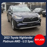 2023 Toyota Highlander Platinum AWD - US SPEC in Clarksville, Tennessee