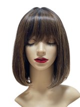 100% Human Hair Natural Straight Bob Wig (With Bangs) in Okinawa, Japan