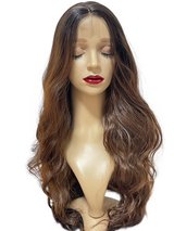 Heat-Resistant Long Wavy Wig (Brown × Dark Brown Gradient) in Okinawa, Japan