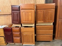 Cherry 29” Desk/Vanity-Height Base Cabinets with Drawer and Doors in Chicago, Illinois