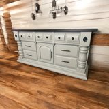 Huge Paul Bunyan Bedroom Dresser Chest Solid Wood 77x21x35 Nine Drawers New in Houston, Texas
