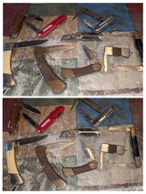 Various pocket knives in Fort Polk, Louisiana