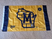 Promo (c) 2022 MILWAUKEE BREWERS & MILLER LITE BEER NYLON WALL BANNER FLAG in Chicago, Illinois