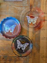 Butterfly plates, seashells in Fort Campbell, Kentucky
