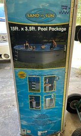 15 foot Above Ground Pool w/pump & ladder in Fort Polk, Louisiana