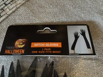 New Black Witch Gloves with Long Black Fingernails in Plainfield, Illinois