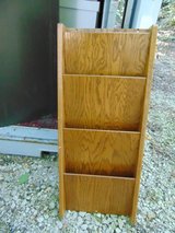 Custom Made Medium Oak 4 Pocket Privacy Letter-size Wall Mounted Chart Holder in Plainfield, Illinois