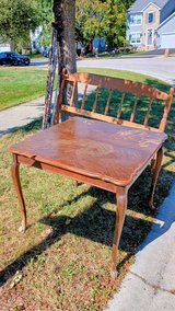 FREE Wooden Dining Table, Headboard, & Hockey Sticks in Batavia, Illinois