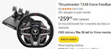 Thrustmaster T248 Racing Steering wheel and Pedals for PS5 in Stuttgart, GE