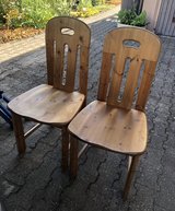 2 solid wood chairs in Ramstein, Germany