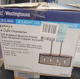 (2) 4-Light Chandelier (oil rubbed bronze finish) in Camp Lejeune, North Carolina