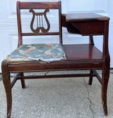 Project Piece - Vintage Chat Bench - Lyre Back Telephone Conversation Chair in Joliet, Illinois