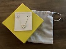 Kendra Scott Ari Heart Pendant Gold Necklace in Dichroic Glass in Batavia, Illinois