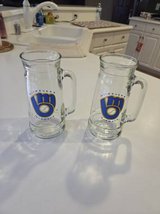 Qty "2" Authentic Vintage 1980's MILWAUKEE BREWERS Baseball Glass Mugs NOS L@@K in Chicago, Illinois