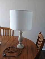 Wood lamp with nice shade in Alamogordo, New Mexico