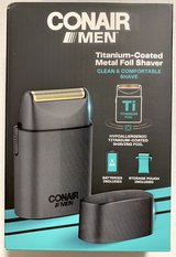 New! Conair Men Titanium Coated Metal Foil Shaver (cordless - batt operated) in Spring, Texas