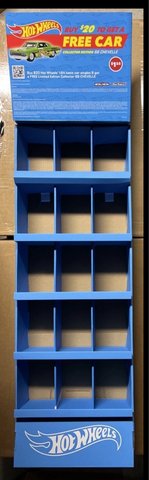 2 HOTWHEELS BLUE CARDBOARD DISPLAY in Yucca Valley, California