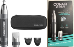 New! Conair Men Ear Nose & Eyebrow Hair Trimmer Set - 4pc + Travel Case in New Lenox, Illinois