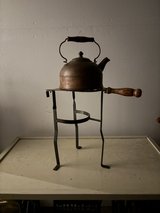 Vintage Tea Stand w/Copper Tea Pot in Bolingbrook, Illinois