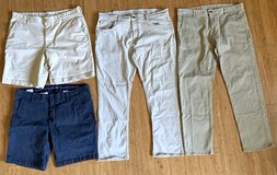 Men's 38"W x 32"L Khaki Tan Pants & 38"W Shorts Izod & Dockers **$10 Takes ALL or some** in Joliet, Illinois