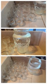 Vintage Bartlett Collins glass pitcher and tumbler set in Fort Polk, Louisiana