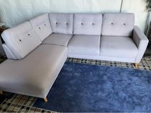 Sectional couch with wooden feets in Spangdahlem, Germany