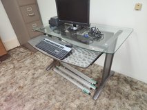 Glass Top Computer Desk in 29 Palms, California