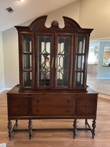 Mahogany Buffet with hutch on Top in Warner Robins, Georgia