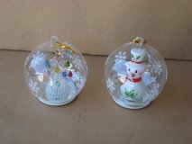 PAIR OF 4 1/2 " DIAMETER CHRISTMAS GLOBES in Bartlett, Illinois