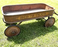 Antique Red Injun wagon in Sugar Grove, Illinois