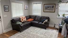Brown Leather Sectional in Beaufort, South Carolina