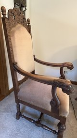 Antique Carved Lion-Head Armchair in Westmont, Illinois