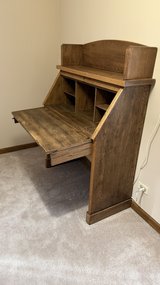 Antique Danish Solid Oak Secretary Desk – 1920s Craftsmanship, Working Locks in Westmont, Illinois