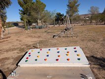 Rock climbing wall in Yucca Valley, California
