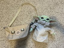 Like New 11” Grogu toy with satchel in Fairfield, California
