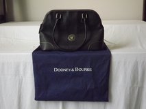 Pre-Owned Dooney & Bourke Black Pebbled Genuine Leather Zip Domed Satchel Hand Bag in EXCELLENT ... in Plainfield, Illinois