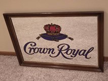 Vintage Authentic Promo Stunning Large CROWN ROYAL Mirror w/ Beveled Wooden Frame in Chicago, Illinois