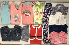 12pc Toddler Girls 2T / 24mos Clothing - PJ's Pants Tops Lot in Lockport, Illinois