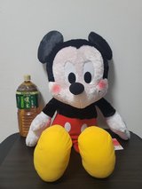 Stuffed Toy / Plush - Mickey Mouse FukuFuku Fluffy Super Big in Okinawa, Japan