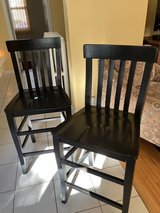 Black High Back Bar Stools - set of 2 in Plainfield, Illinois