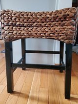 Woven counter height stools in Shorewood, Illinois