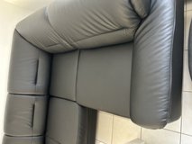 Black Leather Couch in Ramstein, Germany