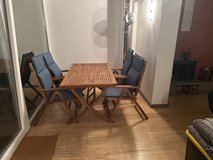 Wooden patio set in Ramstein, Germany